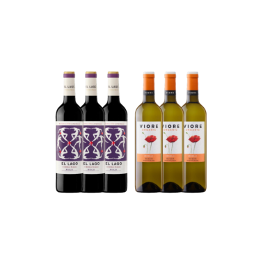 Pack 6 botellas Rioja El Lago tinto y Rueda Viore Verdejo
