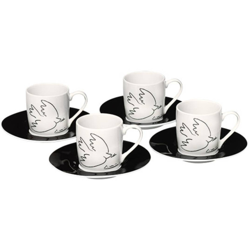 Pablo Picasso: Juego de 4 tazas de café
