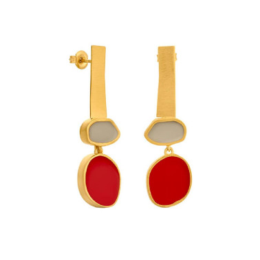 Pendientes "Collage Rojo"